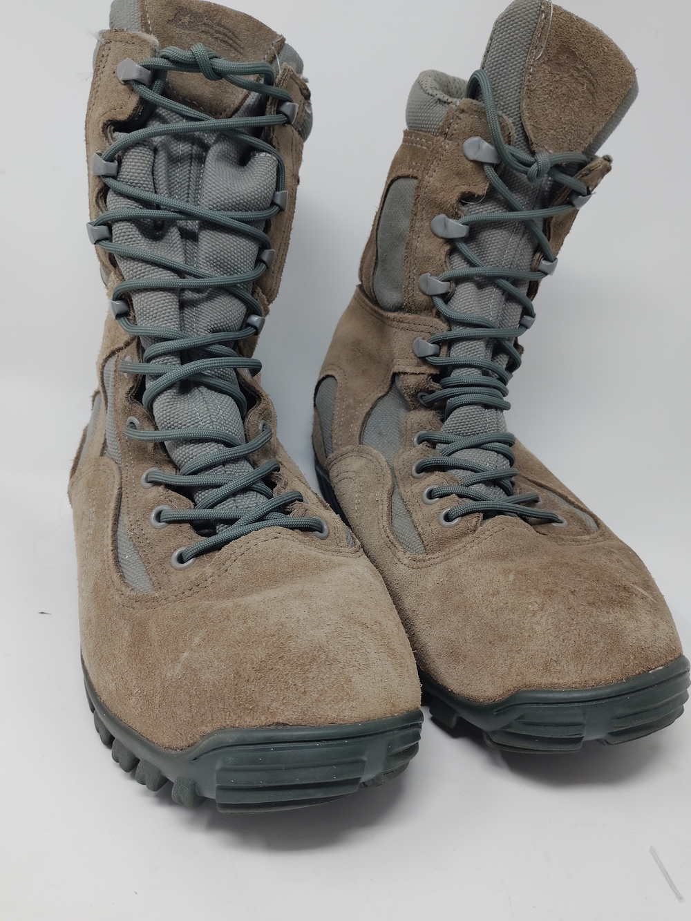Belleville Men's Tactical Suede Lace-Up Boots - Tan with Gray Accents, Military